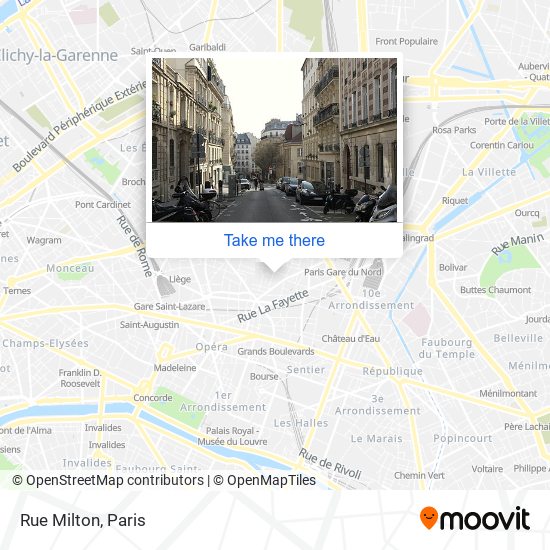 Rue Milton map