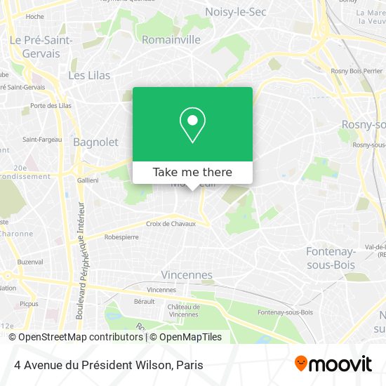 Mapa 4 Avenue du Président Wilson