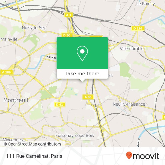 Mapa 111 Rue Camélinat