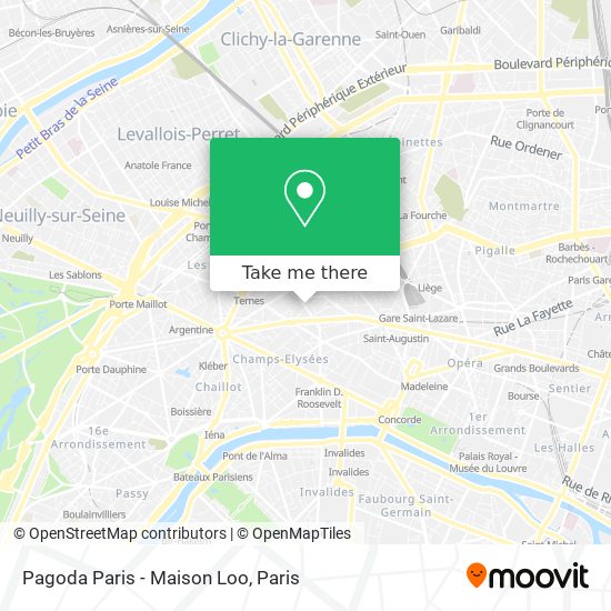Mapa Pagoda Paris - Maison Loo