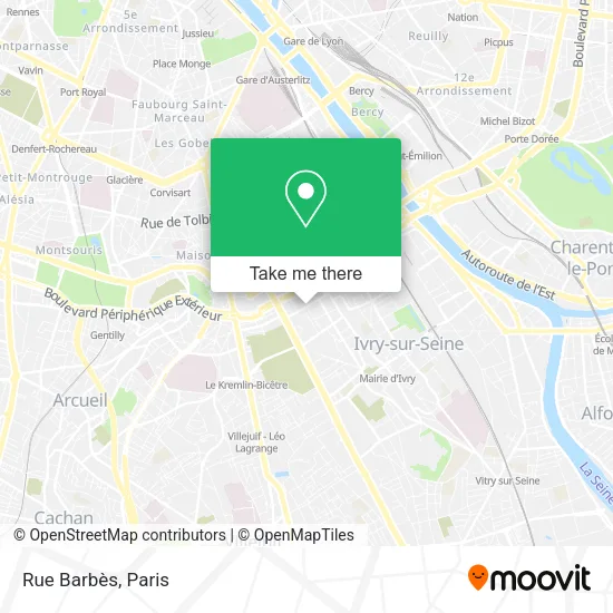 Rue Barbès map