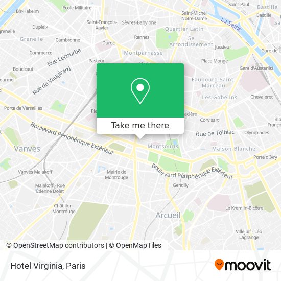 Hotel Virginia map