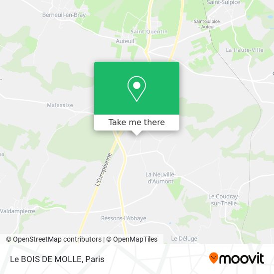 Le BOIS DE MOLLE map