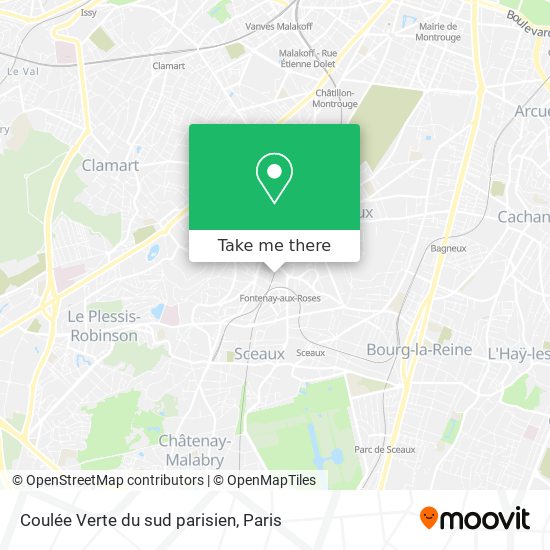 Coulée Verte du sud parisien map