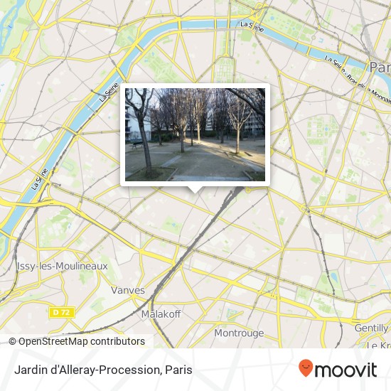 Mapa Jardin d'Alleray-Procession