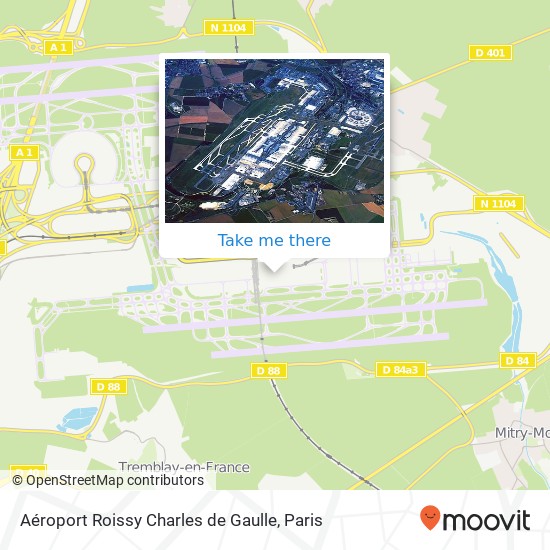 Mapa Aéroport Roissy Charles de Gaulle