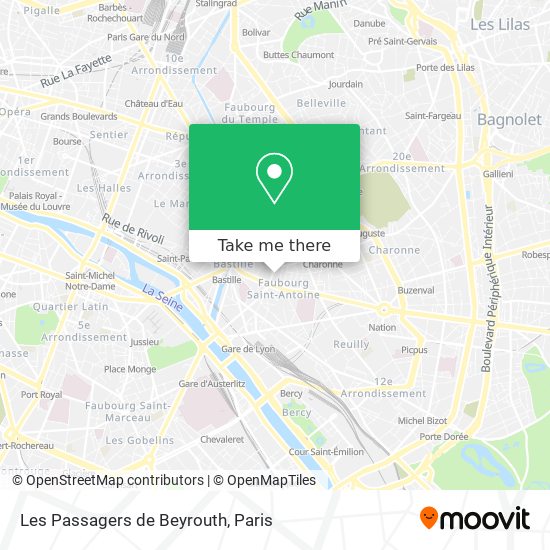 Les Passagers de Beyrouth map