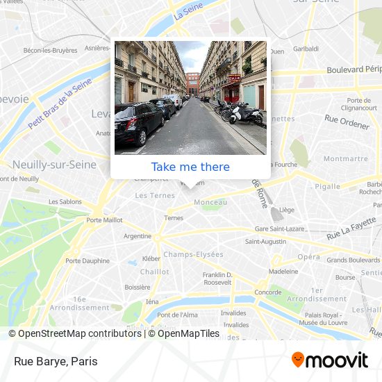 Mapa Rue Barye
