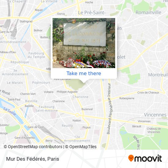 Mur Des Fédérés map
