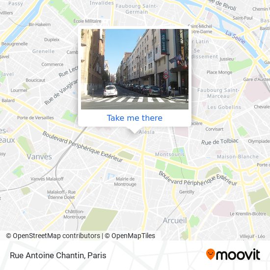 Mapa Rue Antoine Chantin