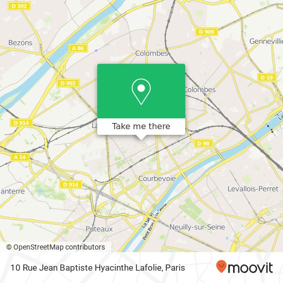 Mapa 10 Rue Jean Baptiste Hyacinthe Lafolie