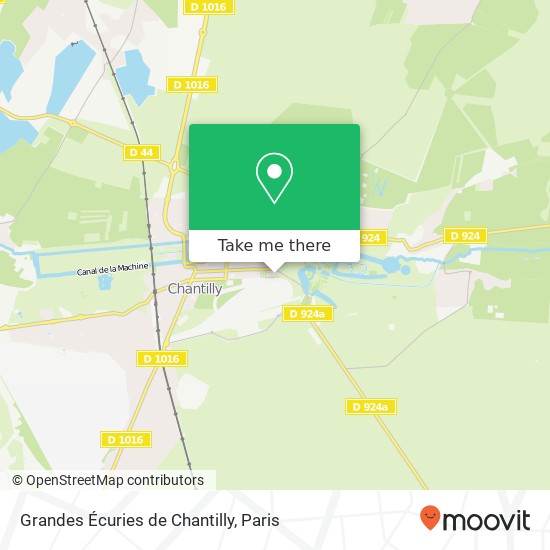 Mapa Grandes Écuries de Chantilly