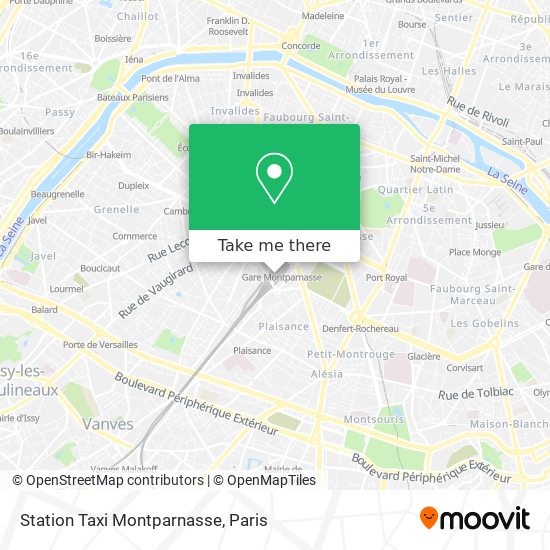 Station Taxi Montparnasse map