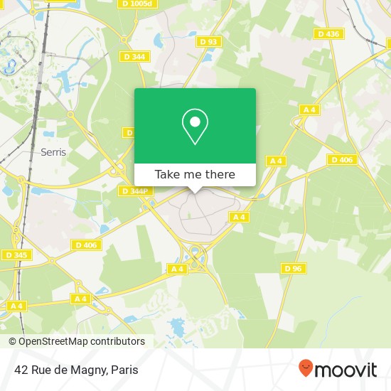 Mapa 42 Rue de Magny
