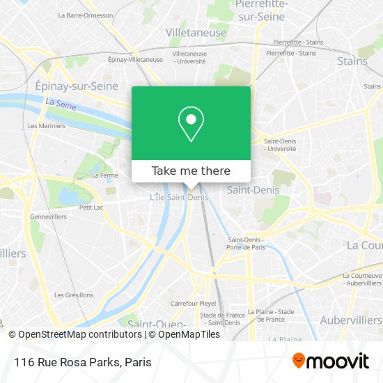 Mapa 116 Rue Rosa Parks