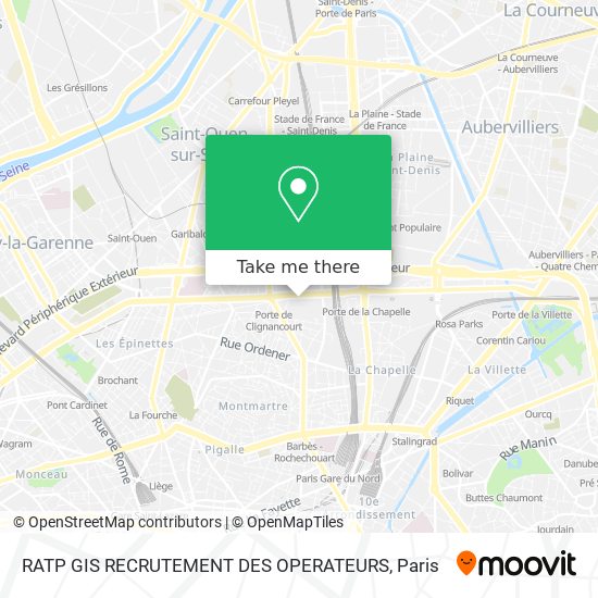 Mapa RATP GIS RECRUTEMENT DES OPERATEURS