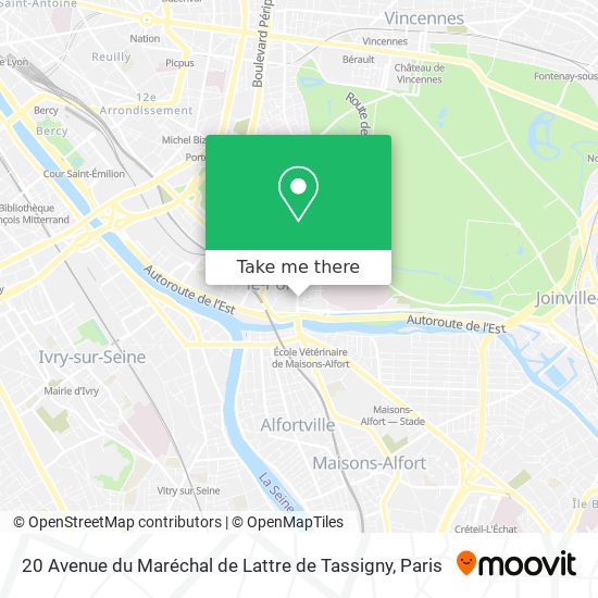 Mapa 20 Avenue du Maréchal de Lattre de Tassigny