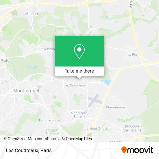 Les Coudreaux map