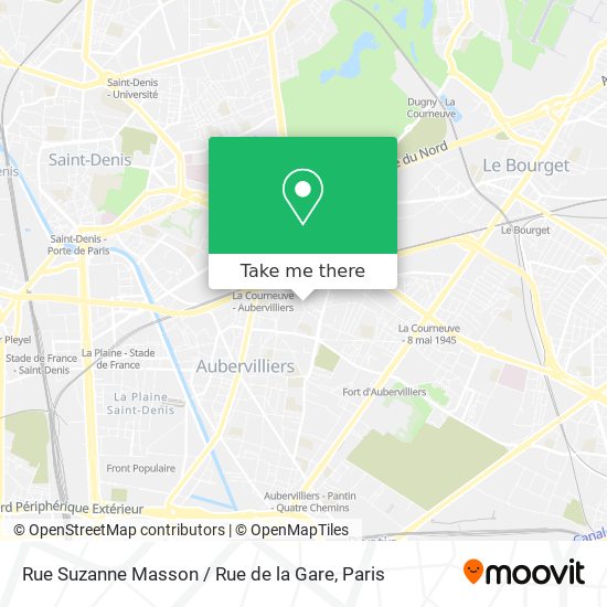 Mapa Rue Suzanne Masson / Rue de la Gare