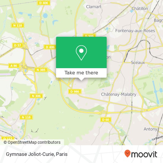 Gymnase Joliot-Curie map