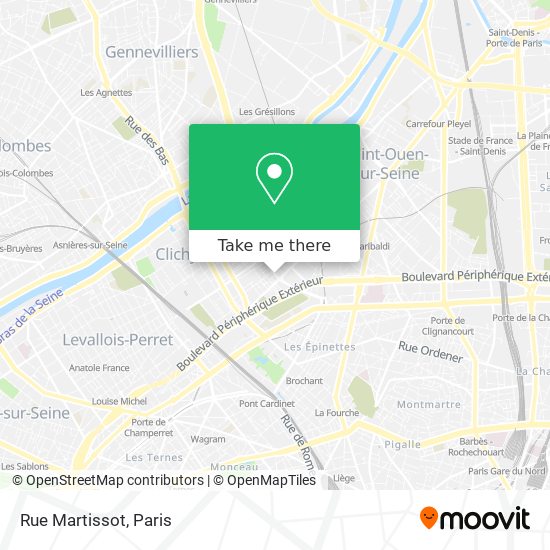 Mapa Rue Martissot