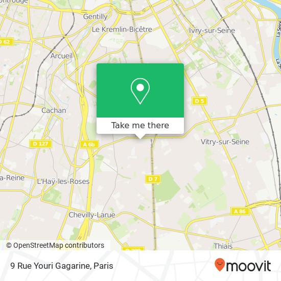Mapa 9 Rue Youri Gagarine