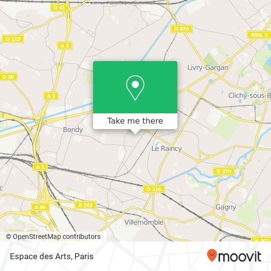 Espace des Arts map