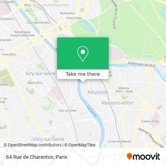 Mapa 64 Rue de Charenton