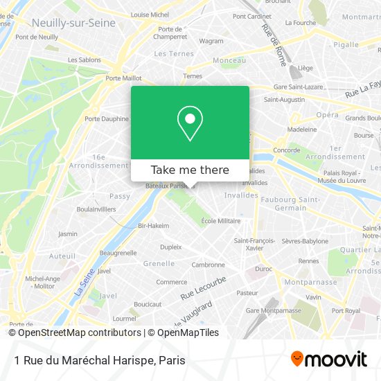 Mapa 1 Rue du Maréchal Harispe