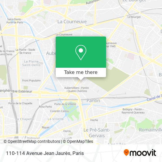 Mapa 110-114 Avenue Jean Jaurès