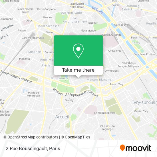 Mapa 2 Rue Boussingault