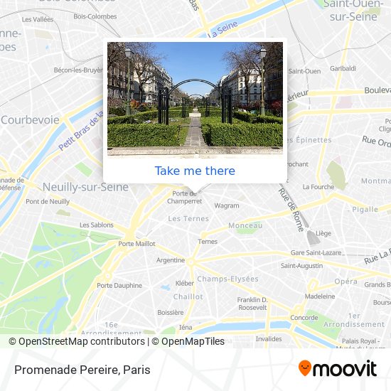 Promenade Pereire map
