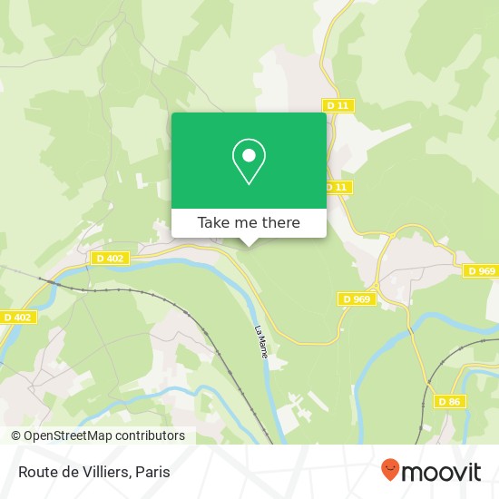 Route de Villiers map