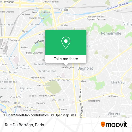 Rue Du Borrégo map