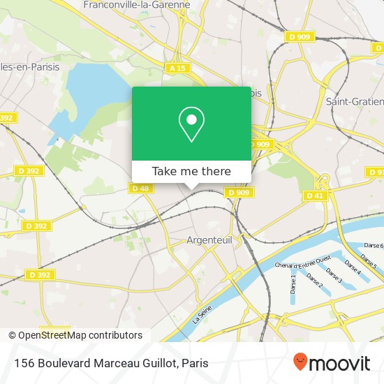 Mapa 156 Boulevard Marceau Guillot