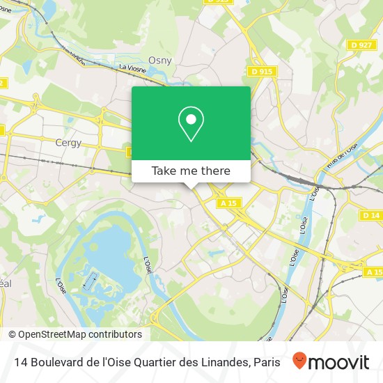 14 Boulevard de l'Oise Quartier des Linandes map