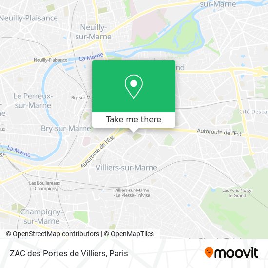 ZAC des Portes de Villiers map