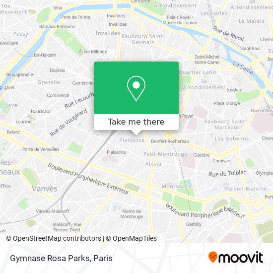 Gymnase Rosa Parks map