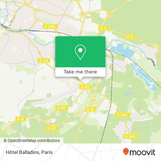 Hôtel Balladins map