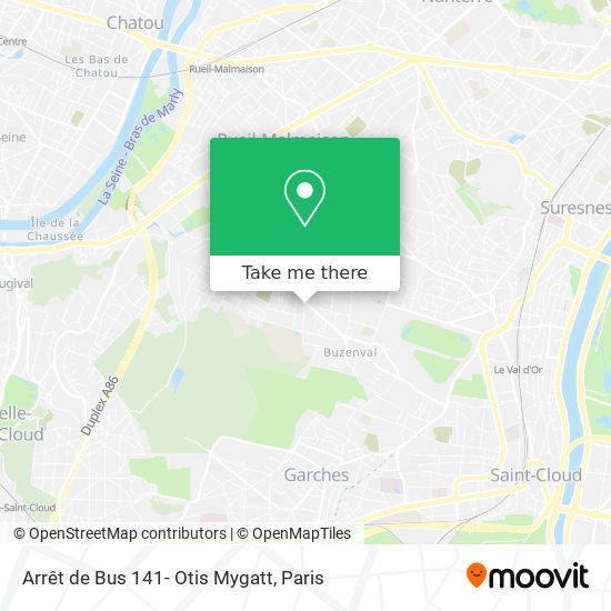 Mapa Arrêt de Bus 141- Otis Mygatt