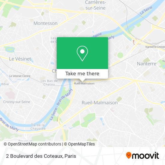 Mapa 2 Boulevard des Coteaux