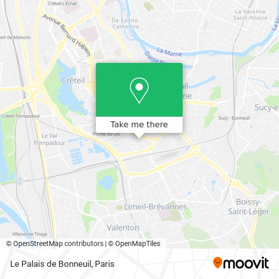 Mapa Le Palais de Bonneuil