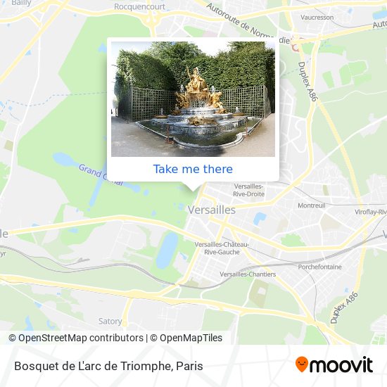 Mapa Bosquet de L'arc de Triomphe