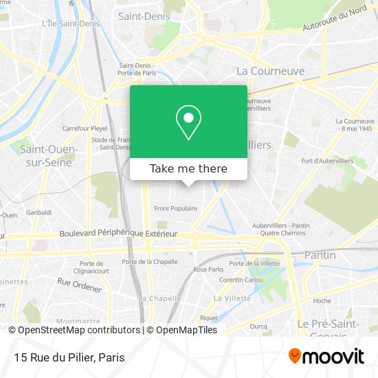Mapa 15 Rue du Pilier