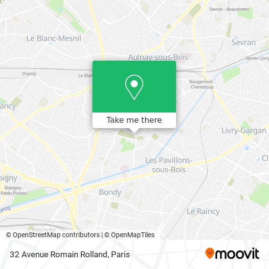 Mapa 32 Avenue Romain Rolland