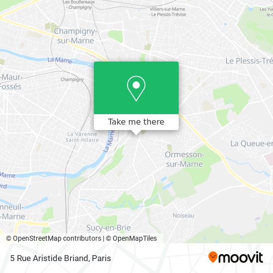 Mapa 5 Rue Aristide Briand