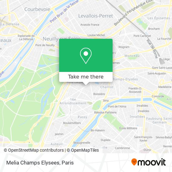 Melia Champs Elysees map