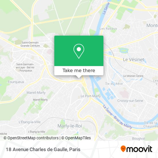 Mapa 18 Avenue Charles de Gaulle