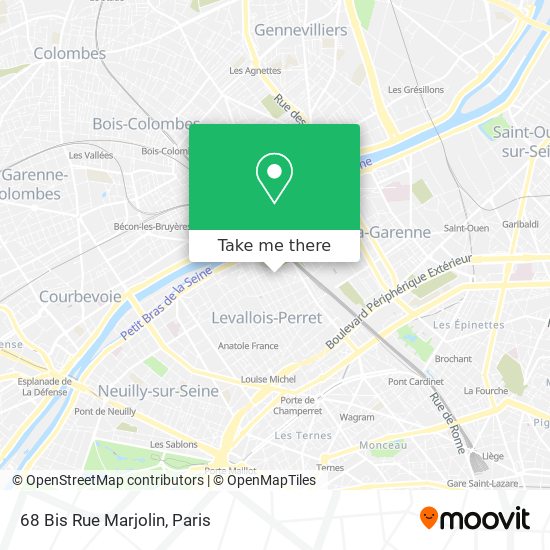 Mapa 68 Bis Rue Marjolin