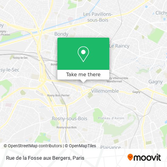 Mapa Rue de la Fosse aux Bergers